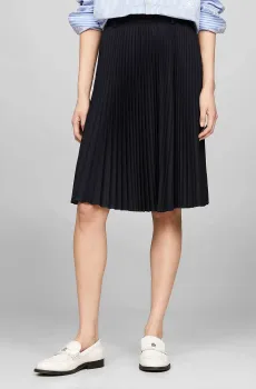 Женская темно-синяя плиссированная юбка THC FLUID PLEATED MIDI SKIRT Синий XS Tommy Hilfiger WW0WW41539