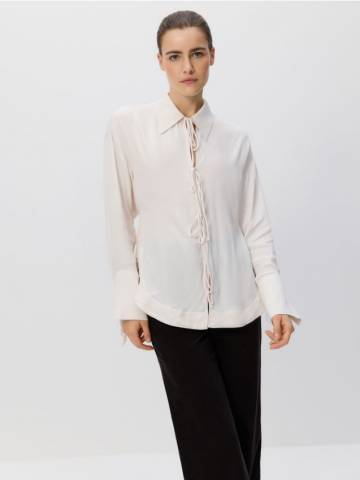 Reserved - Блузка з завязками - пастельний рожевий - 426IM-03X