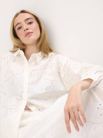 Mohito - Сорочка з високим вмістом бавовни - білий - 42