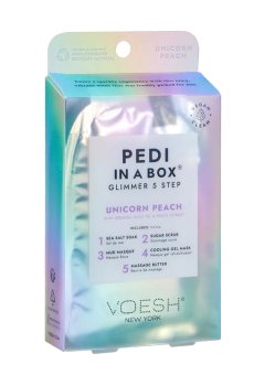 Набор для педикюра VOESH Pedi In A Box Glimmer 5 Step Unicorn Peach, 5 предметов
