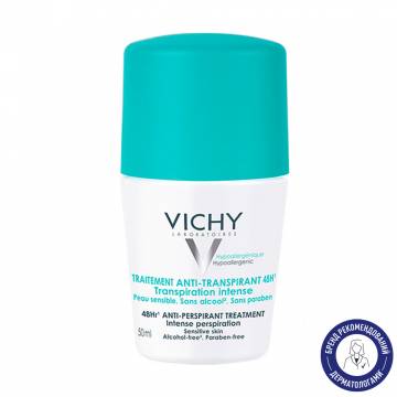 Шариковый дезодорант-антиперспирант Vichy 48 H Anti-Perspirant Treatment, женский, 50 мл Шариковый дезодорант-антиперспирант Vichy 48 H Anti-Perspirant Treatment, женский, 50 мл