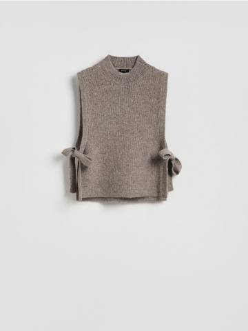 Reserved - LADIES` PONCHO - золотисто-коричневий - 749FD-82X