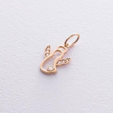 Золотой кулон "Ангелочек" п03380 Золотой кулон "Ангелочек" п03380