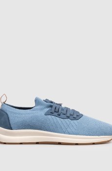 Голубые комбинированные кроссовки