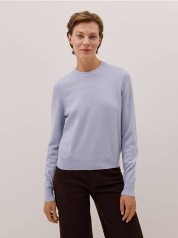 Reserved - Светр з мериносової вовни - світло-блакитний - 762GL-50X