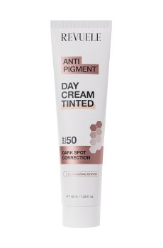 Уценка! Дневной тонирующий крем для лица Revuele Anti Pigment Day Cream Tinted, SPF 50, против пигментации, 40 мл
