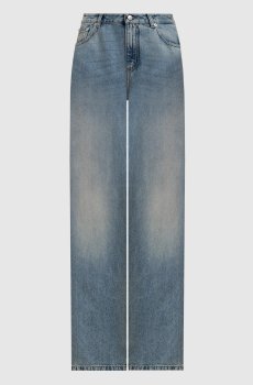 Синие джинсы с логотип патч