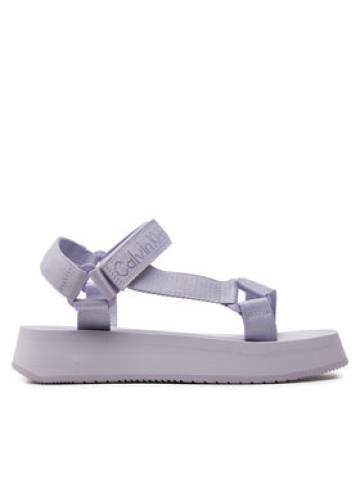 Calvin Klein Jeans Босоніжки Sandal Velcro Webbing In Mtl YW0YW01480 Фіолетовий Calvin Klein Jeans Босоніжки Sandal Velcro Webbing In Mtl YW0YW01480 Фіолетовий