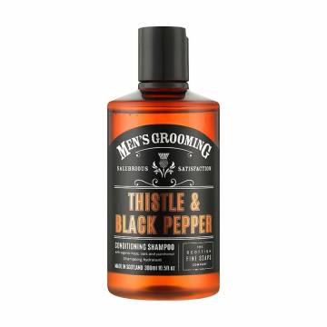 Мужской шампунь-кондиционер для волос Scottish Fine Soaps Mens Grooming Conditioning Shampoo Чертополох и черный перец, 300 мл Мужской шампунь-кондиционер для волос Scottish Fine Soaps Mens Grooming Conditioning Shampoo Чертополох и черный перец, 300 мл