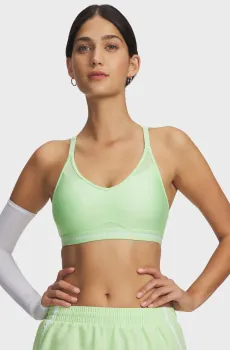 Женский салатовый топ UA Crossback Low Bra Салатовый S Under Armour 1386424-712