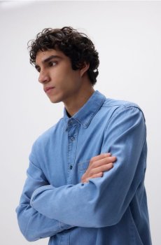 Reserved - Джинсова сорочка regular fit - синій - YQ325-50J