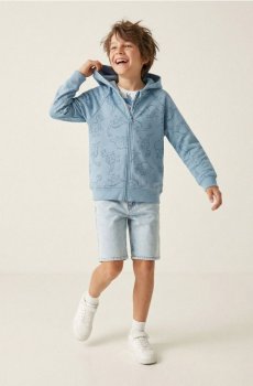 Худі на блискавці - mid blue