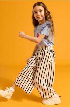 Широкі смугасті штани - білий