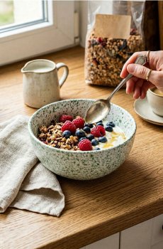 Миска з крапчастим візерунком - блідо-зелений