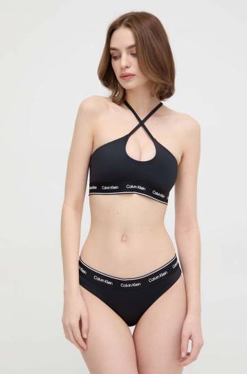 Купальный бюстгальтер Calvin Klein цвет чёрный мягкая чашечка Купальный бюстгальтер Calvin Klein цвет чёрный мягкая чашечка