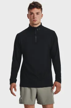 Мужская черная спортивная кофта QUALIFIER RUN 1/4 ZIP Черный XXL Under Armour 1379288-001