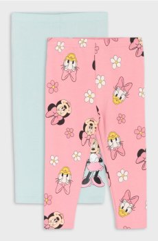 Набір з 2 бавовняних легінсів Minnie and Daisy - світло-бірюзовий