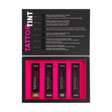 Набор красок для бровей и ресниц Zola Tattoo Tint Set, 4*15 мл Набор красок для бровей и ресниц Zola Tattoo Tint Set, 4*15 мл