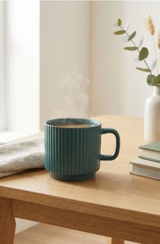 Ребриста кружка - зелений