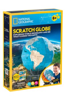 Трёхмерная головоломка-конструктор CubicFun Stem Скретч глобус, от 8 лет, 31 деталь (DS1082h)