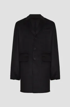 Мужское черное пальто Черный 52 Karl Lagerfeld 544557.455010;990