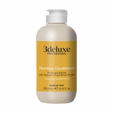 Питательный кондиционер 3DeLuXe Nutritive Conditioner для сухих и тусклых волос с маслом авокадо и протеинами пшеницы, 250 мл Питательный кондиционер 3DeLuXe Nutritive Conditioner для сухих и тусклых волос с маслом авокадо и протеинами пшеницы, 250 мл