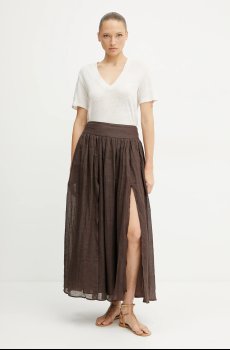 Льняная футболка BOSS Orange C_Ela_1