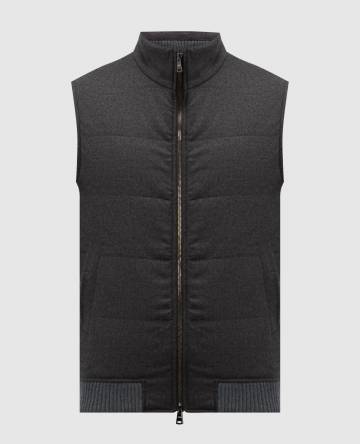 Серый жилет из шерсти и кашемира