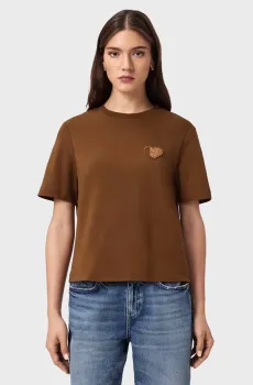 Женская коричневая футболка LOVER LISA Коричневый XS AllSaints W205JC