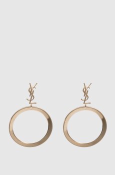 Золотые серьги с логотипом