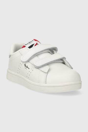 Детские кожаные кроссовки Pepe Jeans PLAYER BASIC BK цвет белый Детские кожаные кроссовки Pepe Jeans PLAYER BASIC BK цвет белый