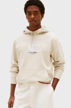 Мужское бежевое худи ITHACA FLAG Бежевый L Tommy Hilfiger MW0MW39377