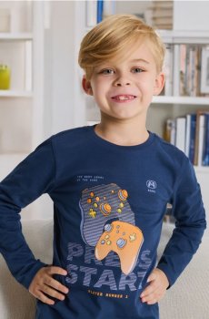 Лонгслів - темно-синій