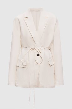 Жакет цвета айвори с льном