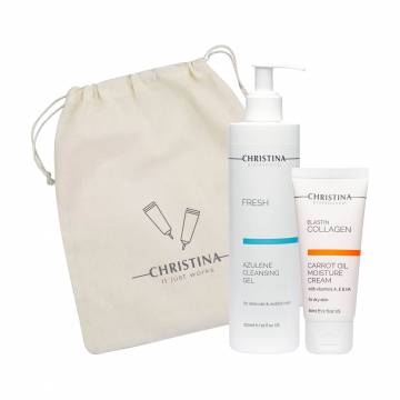 Набор для сухой кожи лица Christina Gift Set Cleansing & Moisturizing For Dry Skin (гель, 300 мл + крем, 60 мл) Набор для сухой кожи лица Christina Gift Set Cleansing & Moisturizing For Dry Skin (гель, 300 мл + крем, 60 мл)