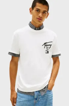 Мужская белая футболка REG CITY Белый M Tommy Jeans DM0DM22553