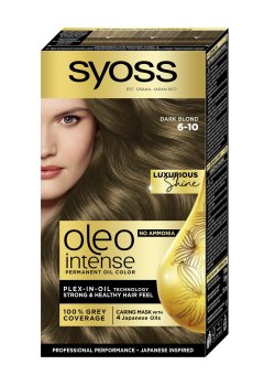 Безаммиачная стойкая краска для волос SYOSS Oleo Intense с маслом-активатором 6-10 Темно-русый, 115 мл