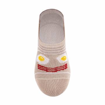 Носки женские Siela RT1132-144 Egg And Becon, следы, бежевые, размер 39-42 Носки женские Siela RT1132-144 Egg And Becon, следы, бежевые, размер 39-42