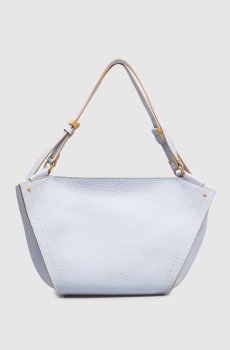 Голубая кожаная сумка-тоут Bloom