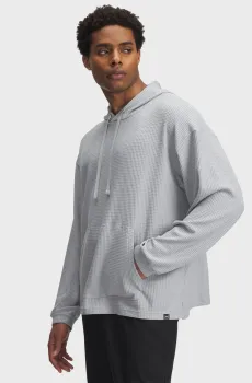 Мужское светло-серое худи UA Rival Waffle Hoodie Серый M Under Armour 1383108-011