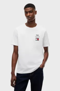 Мужская белая футболка TH x Cadillac Formula 1® Team Белый L Tommy Hilfiger MN0MN00082