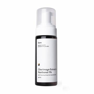 Пенка для умывания чувствительной кожи лица Sane Cherimoya Extract+Panthenol 1% Soft Cleansing Foam pH 5.5, 150 мл Пенка для умывания чувствительной кожи лица Sane Cherimoya Extract+Panthenol 1% Soft Cleansing Foam pH 5.5, 150 мл