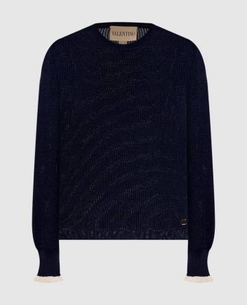 Синий джемпер с логотипом