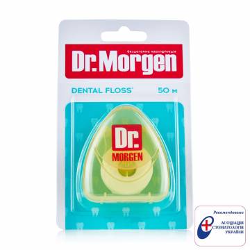 Зубная нить Dr. Morgen Dental Floss для ежедневного ухода, желтый, 50 м Зубная нить Dr. Morgen Dental Floss для ежедневного ухода, желтый, 50 м