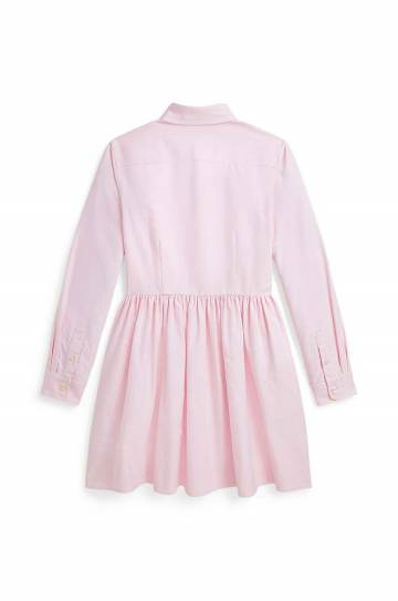 Хлопковое детское платье Polo Ralph Lauren цвет розовый mini расклешённое 313934179001 Хлопковое детское платье Polo Ralph Lauren цвет розовый mini расклешённое 313934179001