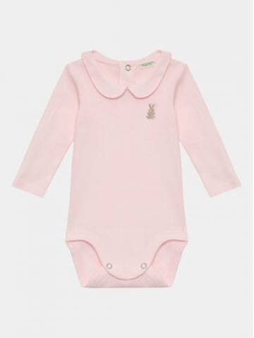 United Colors Of Benetton Дитяче боді 3I9WAB00G Рожевий Regular Fit United Colors Of Benetton Дитяче боді 3I9WAB00G Рожевий Regular Fit