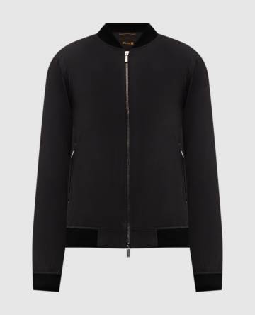 Черный пуховый бомбер BADOERI