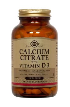 Цитрат кальция с витамином Д3 Solgar Calcium Citrate With Vitamin D3, 120 таблеток