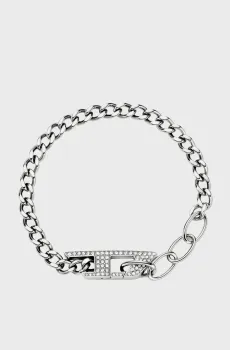 Серебристый браслет Серебряный 17.5 Diesel DX1627040