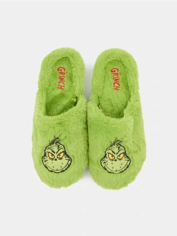Капці зі штучним хутром Grinch - жовто-зелений Капці зі штучним хутром Grinch - жовто-зелений